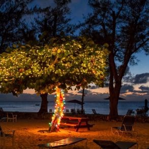 Decorations celebrating holidays in the Cayman Islands