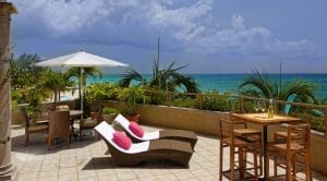 ocean view from deck of villa