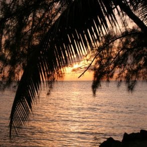 sunset at rum point on grand cayman