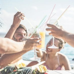 friends enjoying a ride on Cayman Luxury Charters
