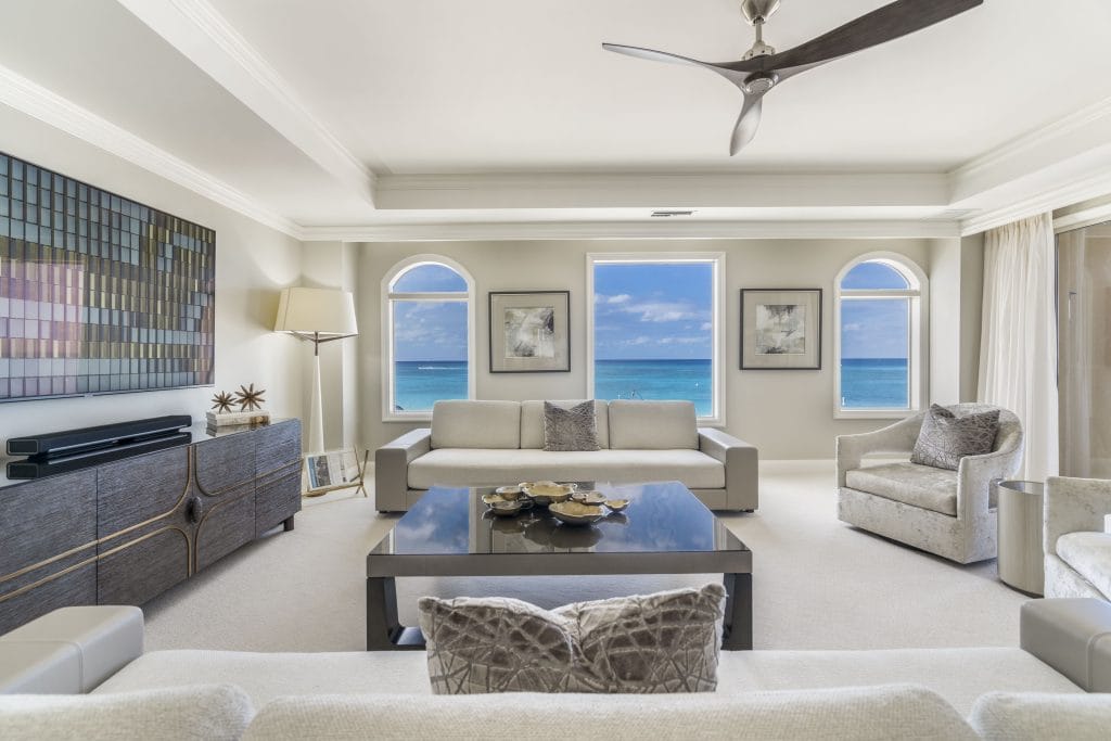 Incredible ocean views from the Living Room of Residence of 207.