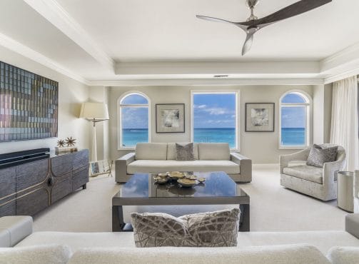 Incredible ocean views from the Living Room of Residence of 207.